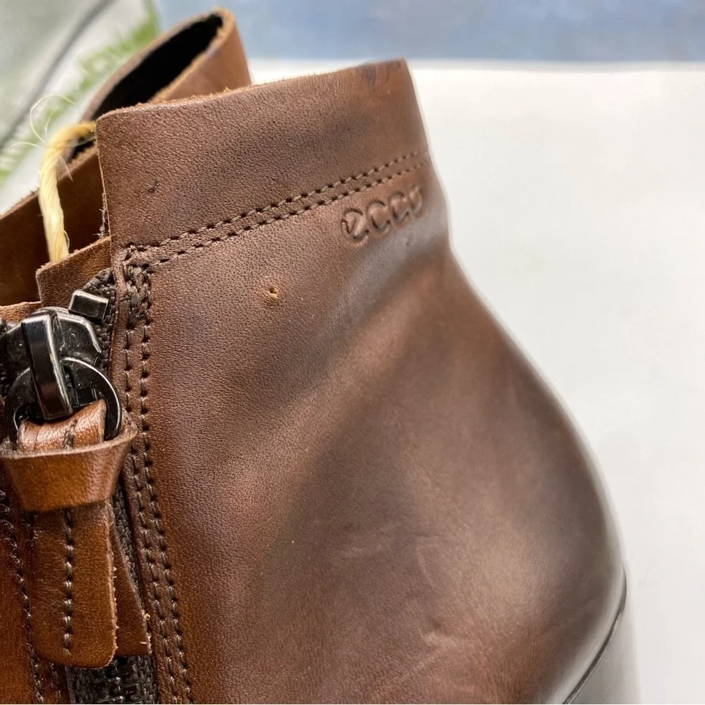 Ecco Sz‎ 39 (8-8.5) Brown Leather Booties